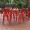 Flash Furniture 30 RD Bar Top Table Brown Poly Top/Red Frame JJ-T14623H-76-BRRD-GG - alternate 1